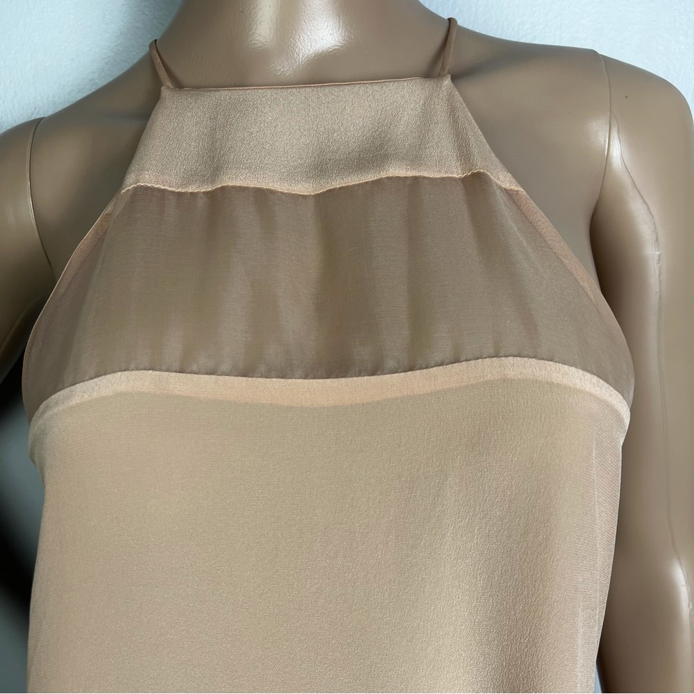 CAMI NYC REVOLVE BEIGE MESH PANEL SILK TOP - Picture 3 of 9